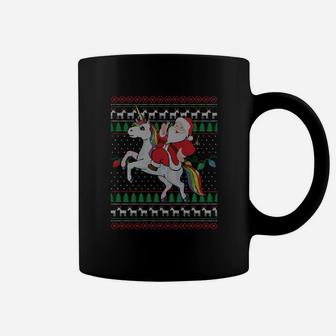 Unicorn Ugly Christmas Sweatshirt Xmas Santa Gift Coffee Mug | Crazezy