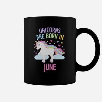Unicorns Are Born In June Cute Unicorn Rainbows Coffee Mug - Thegiftio