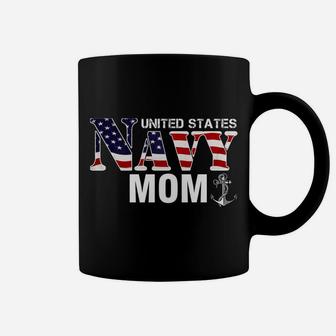 United States Vintage Navy With American Flag For Mom Gift Coffee Mug | Crazezy