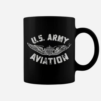 US Army Aviation Cool Distressed Patriotic Top Tee Coffee Mug | Crazezy