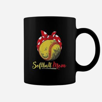 Us Flag Softball Player Mom Coffee Mug - Thegiftio UK