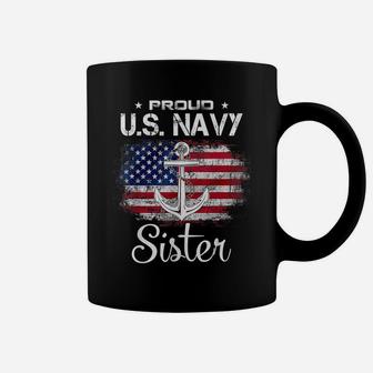 Us Navy Proud Sister - Proud Us Navy Sister For Veteran Day Coffee Mug | Crazezy