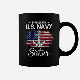 Us Navy Proud Sister - Proud Us Navy Sister For Veteran Day Sweatshirt Coffee Mug | Crazezy