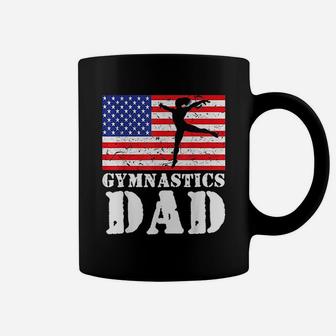 USA American Flag Gymnastics Dad Hobbie Gift Coffee Mug - Seseable