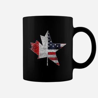 Usa Canada Flag Maple Leaf Canadian American Coffee Mug - Thegiftio UK