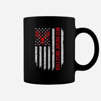 Usa Flag Best Buckin' Uncle Ever Deer Hunting Fathers Day Coffee Mug | Crazezy UK