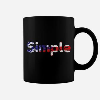 Usa Flag Inside Simple Text Coffee Mug | Crazezy