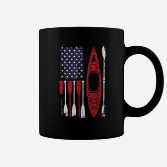 Usa Flag Kayak Paddle 4Th Of July Coffee Mug - Monsterry