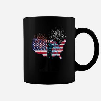 Usa Patriotic American Pride Flag Statue Of Liberty Tshirt Coffee Mug | Crazezy DE