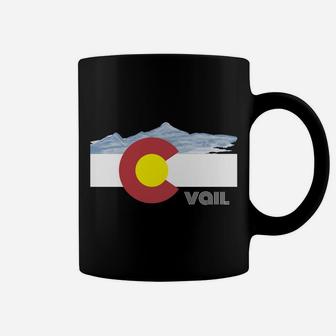 Vail Colorado Flag Shirt Skiing Christmas Gift Ski Snowboard Coffee Mug | Crazezy DE