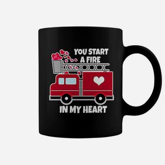 Valentine Fire Truck Coffee Mug | Crazezy