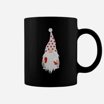 Valentine Gnome Drinking Wine Gnome Wine Bottle Wine Glass Coffee Mug - Monsterry