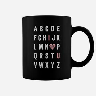 Valentine's Day Abc I Love You Heart Teacher Gift Coffee Mug | Crazezy DE