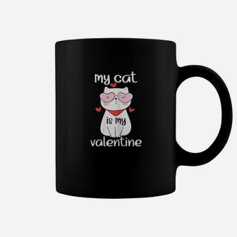 Valentines Day Cat My Cat Is My Valentine Coffee Mug - Monsterry