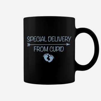 Valentines Day Couples Pregnancy Announcement Cupid Coffee Mug - Monsterry CA
