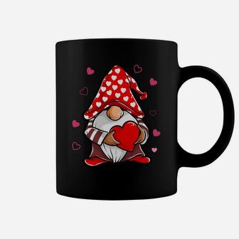Valentine's Day Gnome Love Holding Red Heart Funny Gifts Coffee Mug | Crazezy