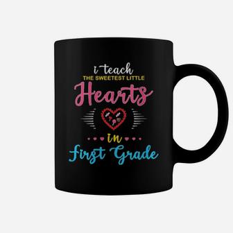 Valentines Day Teacher First 1St Gradecute Hearts Teach Coffee Mug - Monsterry UK