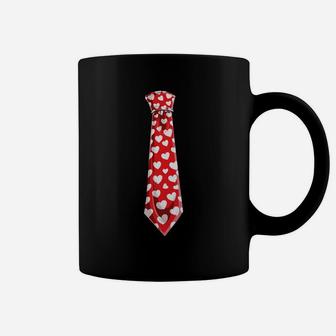 Valentines Day Tie Hearts Youth Kids Boys Girls Coffee Mug - Seseable