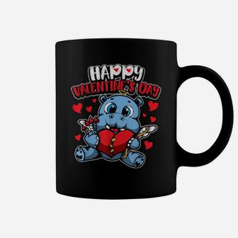 Valentine's Hippo Sweet Cupid Animals Coffee Mug - Monsterry UK