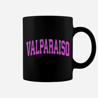 Valparaiso Indiana In Vintage Athletic Sports Pink Design Sweatshirt Coffee Mug | Crazezy AU