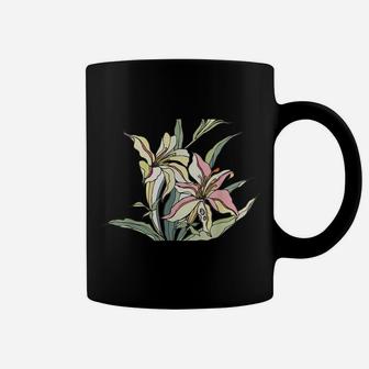 Variety Of Lillies Graphic Flower Print Flowered Tee Coffee Mug | Crazezy