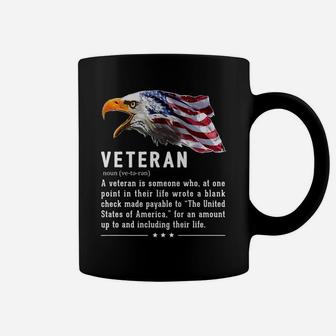 Veteran Definition Shirts American Flag Bald Eagle Shirt Men Coffee Mug | Crazezy