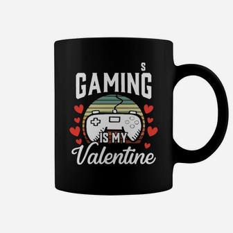 Video Gamer Gift For Him Boys Gaming Is My Valentine Retro Coffee Mug - Monsterry