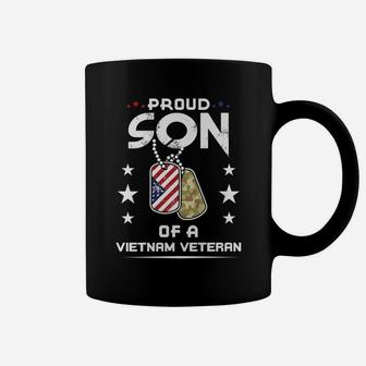 Vietnam Veteran Shirt Proud Son Dog Tag Tee Usa Men Boys Dad Coffee Mug | Crazezy