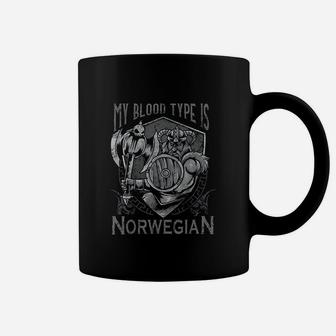 Viking My Blood Type Is Norwegian Coffee Mug | Crazezy