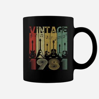 Vintage 1981 Tee 39Th Birthday Gifts Guitarist Guitar Lover Coffee Mug | Crazezy AU