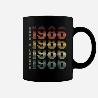 Vintage 32Nd Birthday T Shirt 1986 Born A Legend Worn Gift Coffee Mug | Crazezy