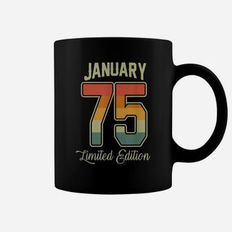 Vintage 45Th Birthday Gift January 1975 Sports Jersey Coffee Mug | Crazezy