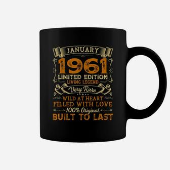 Vintage 60Th Birthday January 1961 Shirt 60 Years Old Gift Coffee Mug | Crazezy