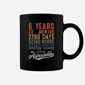 Vintage 6Th Birthday Countdown Retro 6 Years Old Men Women Coffee Mug | Crazezy
