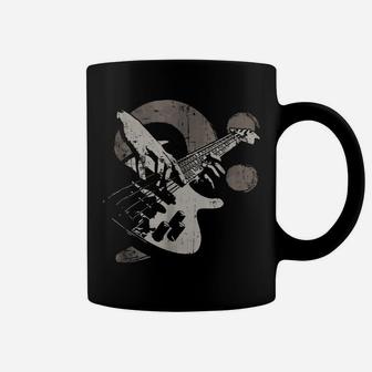 Vintage Bass Guitar Clef Shirt Gift For Bassist Player Coffee Mug | Crazezy