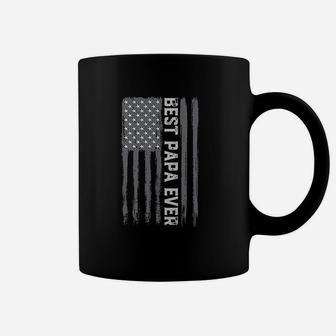 Vintage Best Papa Ever American Flag Fathers Day Dad Gift Coffee Mug | Crazezy