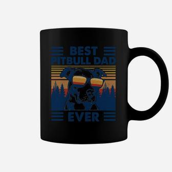 Vintage Best Pitbull Dad Ever Funny Pit Bull Dog Lovers Gift Coffee Mug | Crazezy UK