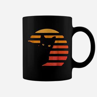 Vintage Black Cat Shirt Cats Lovers Gifts Coffee Mug | Crazezy CA