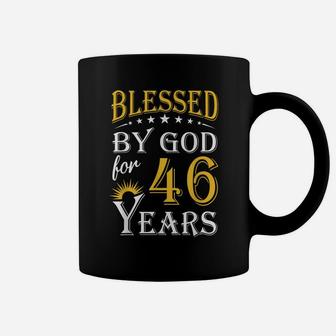 Vintage Blessed By God For 46 Years Happy 46Th Birthday Coffee Mug | Crazezy