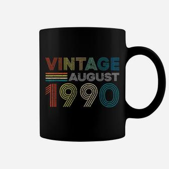 Vintage Born In August 1990 Man Myth Legend 30 Years Old Coffee Mug | Crazezy