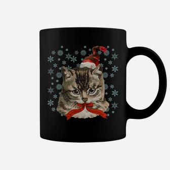 Vintage Christmas Cat Lovers Santa Cottagecore Grunge Retro Coffee Mug | Crazezy AU