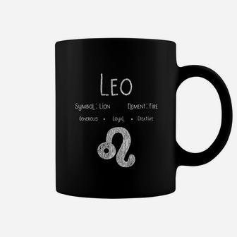Vintage Distressed Leo Symbol Zodiac Sign Birthday Coffee Mug | Crazezy
