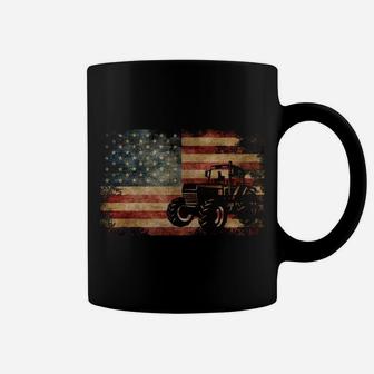 Vintage Farm Tractor American Flag Patriotic Farming Usa Coffee Mug | Crazezy