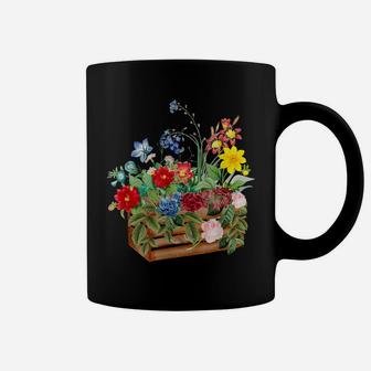 Vintage Floral Botanical Flower Garden Box Tee Coffee Mug | Crazezy