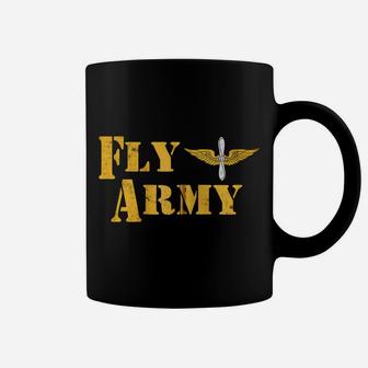 Vintage Fly Army Military Pilot Army Aviation Branch Zip Hoodie Coffee Mug | Crazezy DE