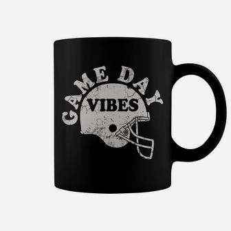 Vintage Game Day Vibes Football Lover Football Mom Dad Nana Sweatshirt Coffee Mug | Crazezy CA