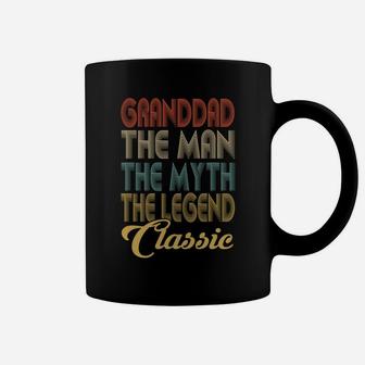 Vintage Granddad The Man Myth Legend Grandpa Gift Retro Coffee Mug | Crazezy