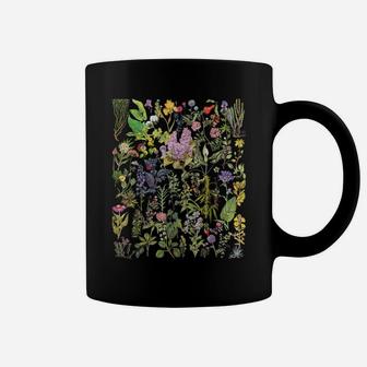 Vintage Inspired Flower Botanical Floral Plant Chart Coffee Mug | Crazezy DE