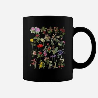 Vintage Inspired Flower Botanical Floral Plant Chart Coffee Mug | Crazezy