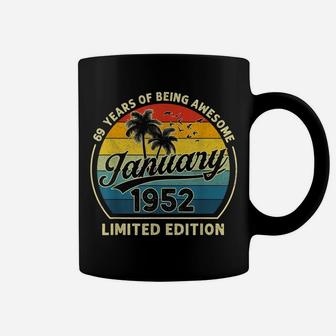 Vintage January 1952 Retro 69 Years Old 69Th Birthday Gift Coffee Mug | Crazezy